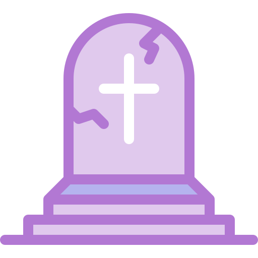墓地 Detailed color Lineal color icon