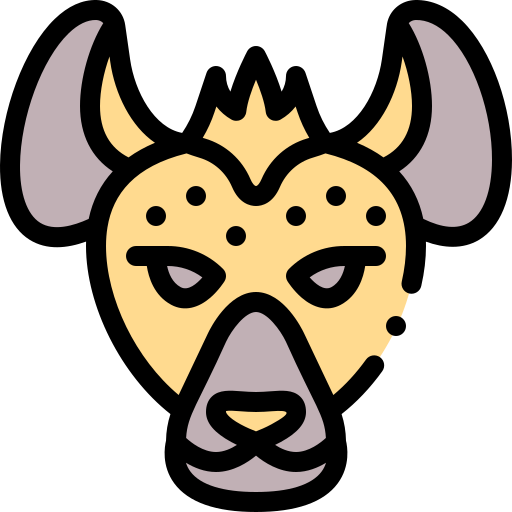 Hyena Detailed Rounded Lineal color icon