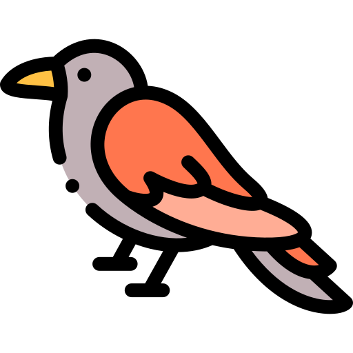 pájaro Detailed Rounded Lineal color icono