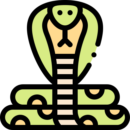 Snake Detailed Rounded Lineal color icon