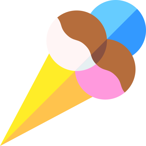 cucurucho de helado Basic Straight Flat icono