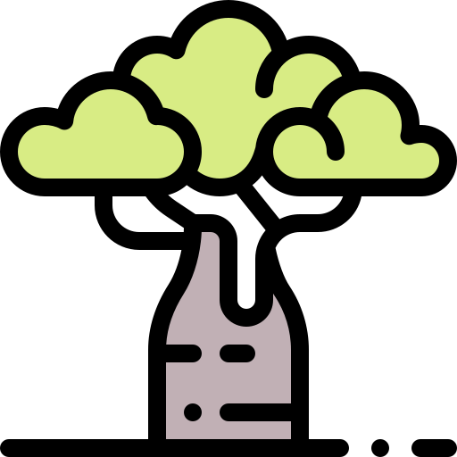 Baobab Detailed Rounded Lineal color icon