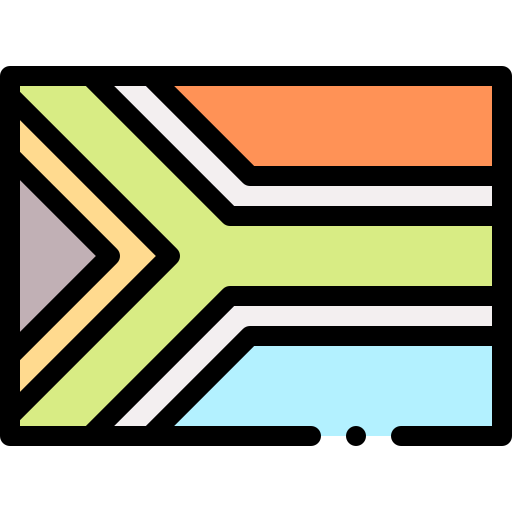 南アフリカ Detailed Rounded Lineal color icon