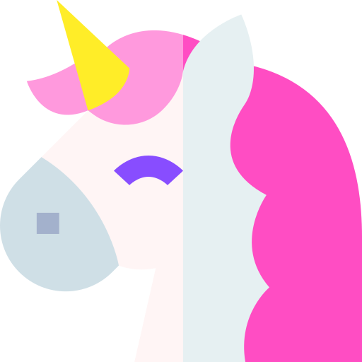 Unicorn Basic Straight Flat icon