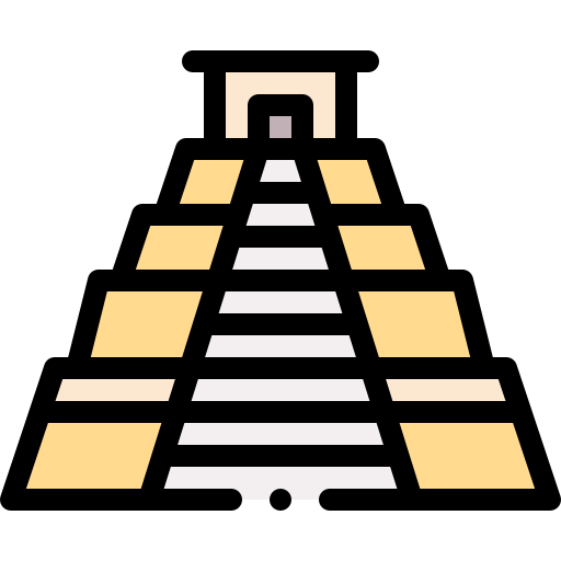 Pyramid Detailed Rounded Lineal color icon