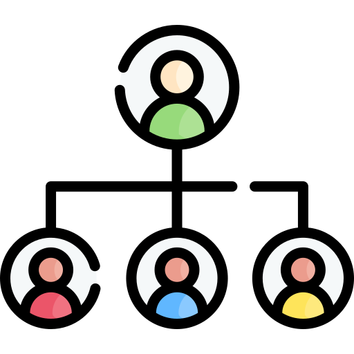 organigrama Special Lineal color icono
