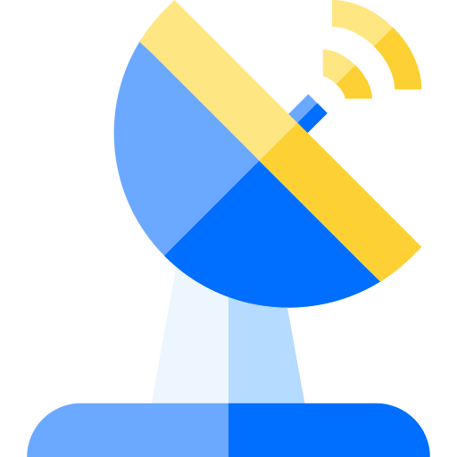 satellitenschüssel Basic Straight Flat icon