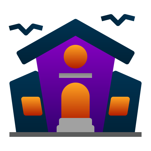 Haunted house Andinur Flat Gradient icon