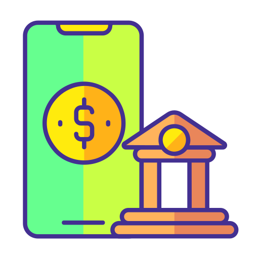 bankowość mobilna Generic Outline Color ikona