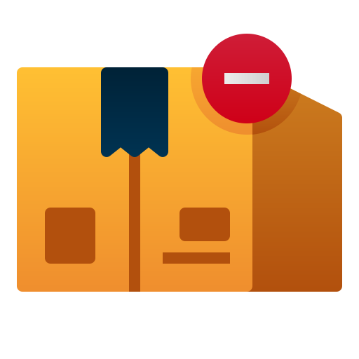 Delete package Andinur Flat Gradient icon