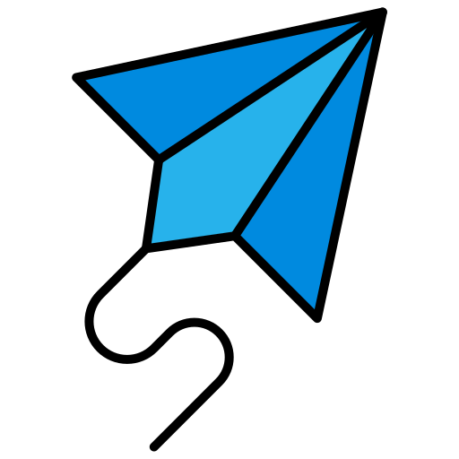 Бумажный самолетик Generic Outline Color иконка