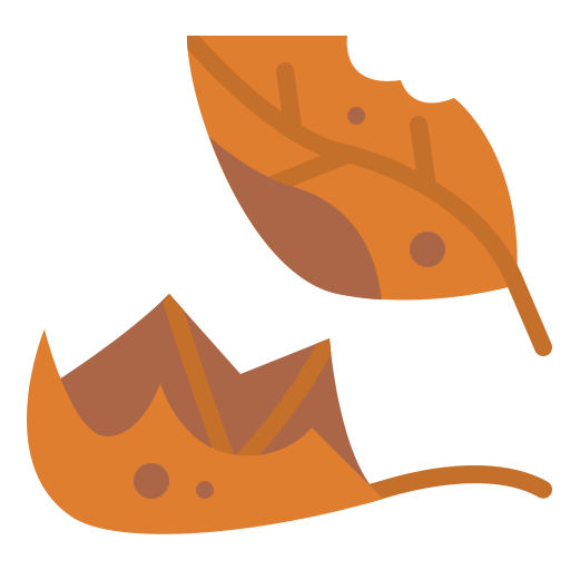 foglie secche Iconixar Flat icona