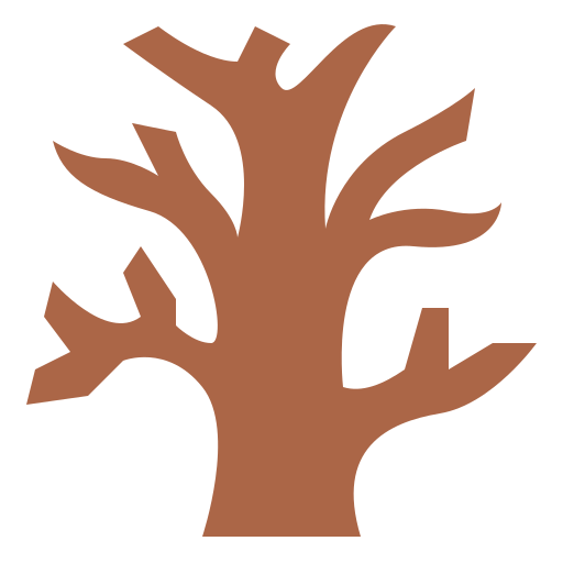 albero secco Iconixar Flat icona