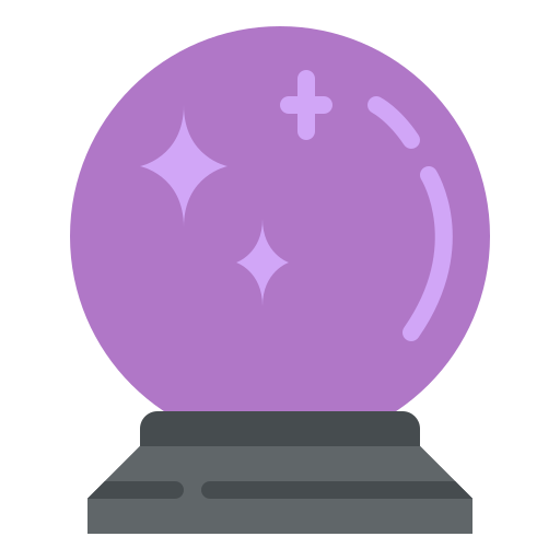 bola de cristal Iconixar Flat icono