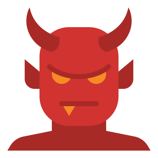duivel Iconixar Flat icoon