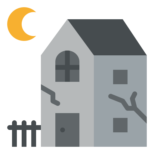 Haunted house Iconixar Flat icon