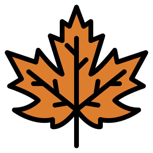 Maple leaf Iconixar Lineal Color icon
