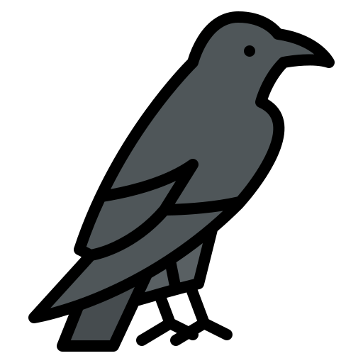 cuervo Iconixar Lineal Color icono