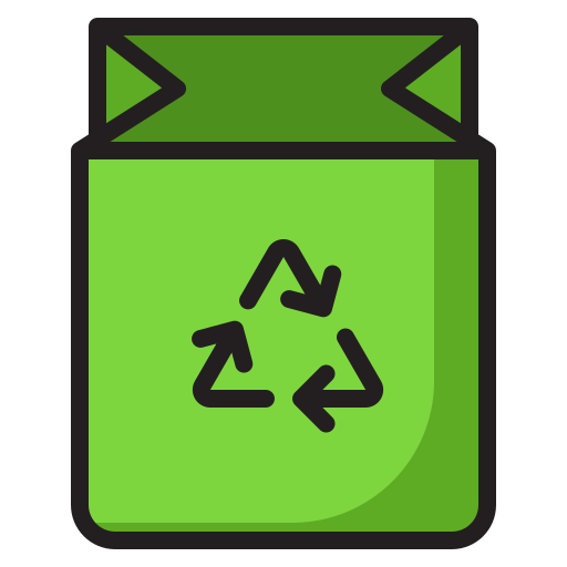 bolsa de reciclaje srip Lineal Color icono