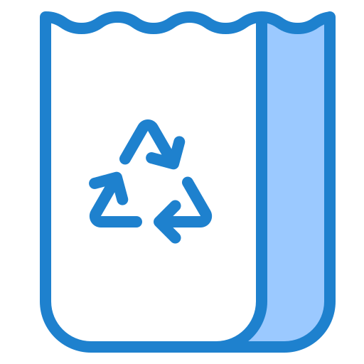 borsa per il riciclaggio srip Blue icona