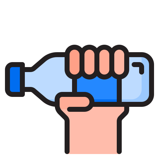 Water bottle srip Lineal Color icon