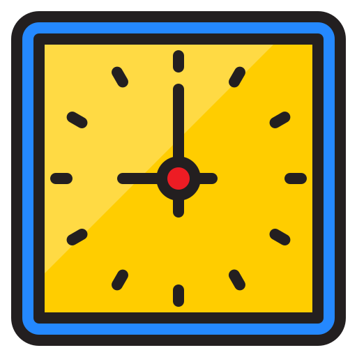 Clock srip Lineal Color icon