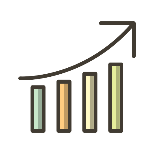 gráfico de barras Generic Outline Color icono