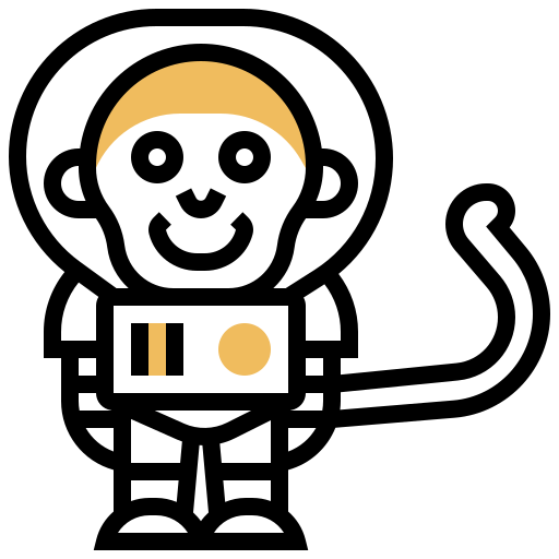 원숭이 Meticulous Yellow shadow icon