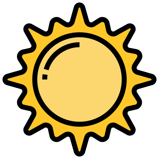 słońce Meticulous Lineal Color ikona