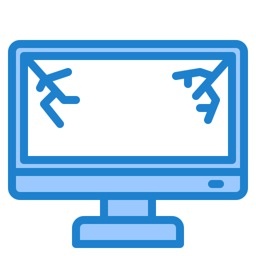 monitor komputera srip Blue ikona