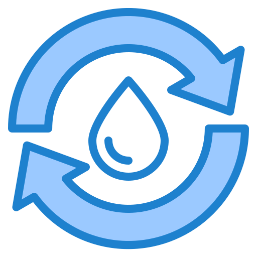 水エネルギー srip Blue icon