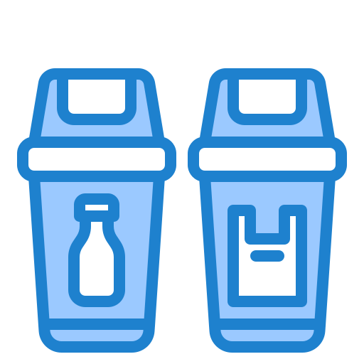 Recycle bin srip Blue icon