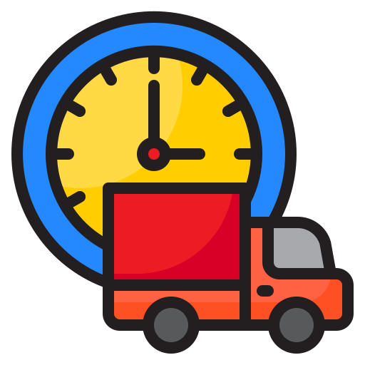 Delivery time srip Lineal Color icon