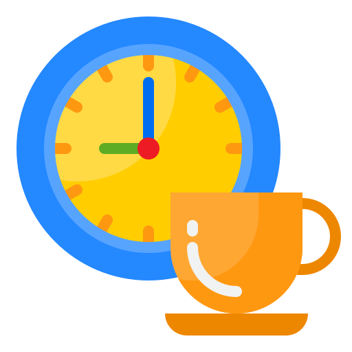 Coffee time srip Flat icon