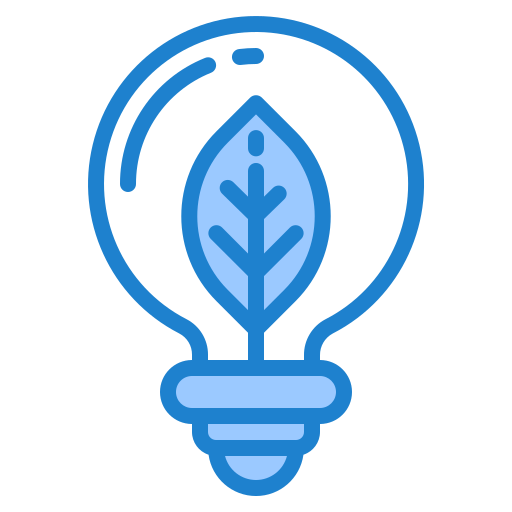 Light bulb srip Blue icon