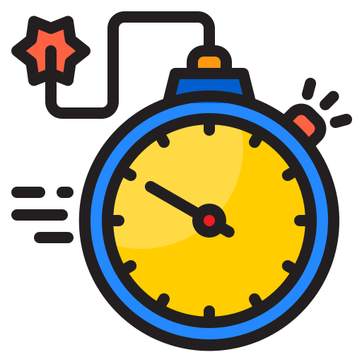 Alarm clock srip Lineal Color icon