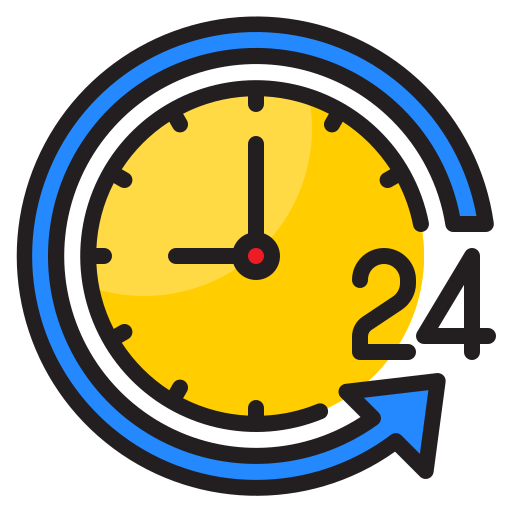 24 hours srip Lineal Color icon