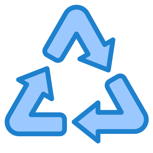 재활용 기호 srip Blue icon