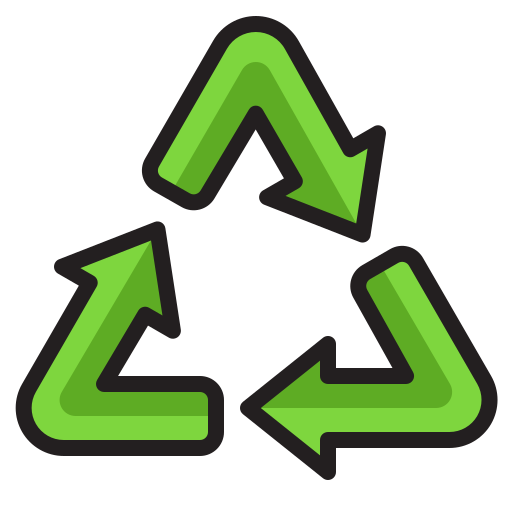znak recyklingu srip Lineal Color ikona