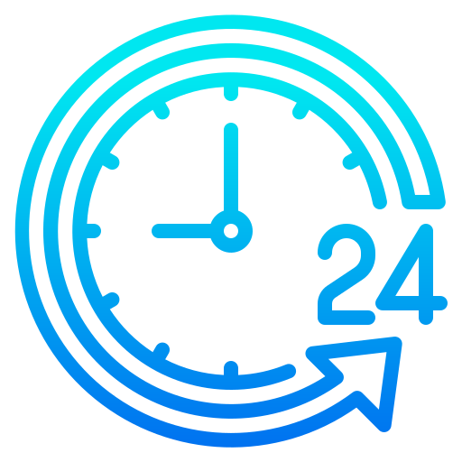 24 시간 srip Gradient icon