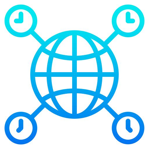 fuseau horaire srip Gradient Icône