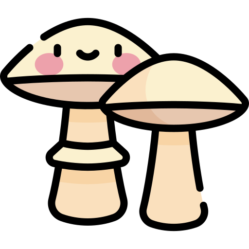 Mushrooms Kawaii Lineal color icon