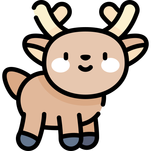 Deer Kawaii Lineal color icon
