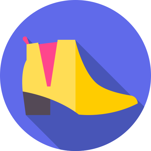 botín Flat Circular Flat icono