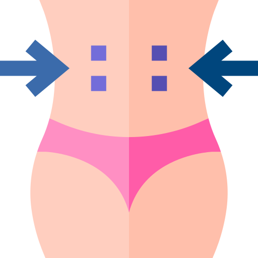 abdominoplastia Basic Straight Flat Ícone