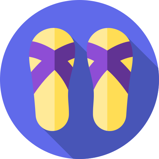 sandalen Flat Circular Flat icon