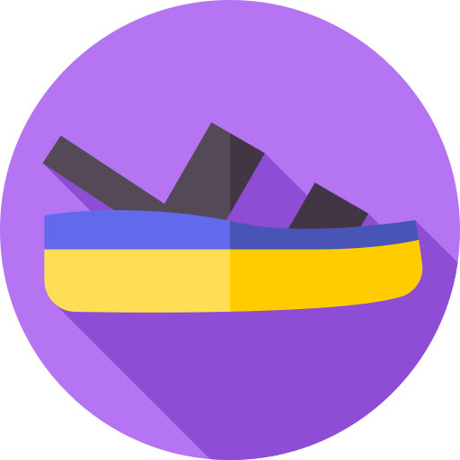 Sandals Flat Circular Flat icon