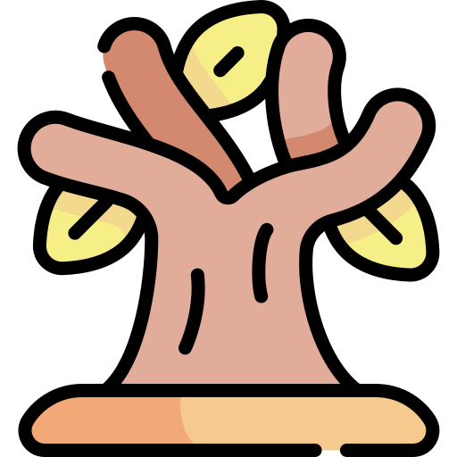 Сухое дерево Kawaii Lineal color иконка