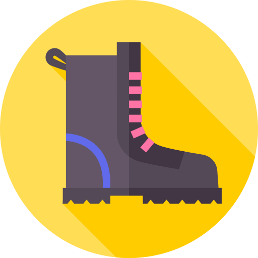 Combat boots Flat Circular Flat icon