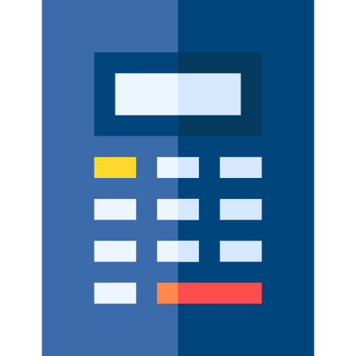 taschenrechner Basic Straight Flat icon